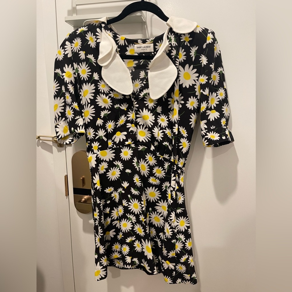 YSL daisy sablé mini dress
